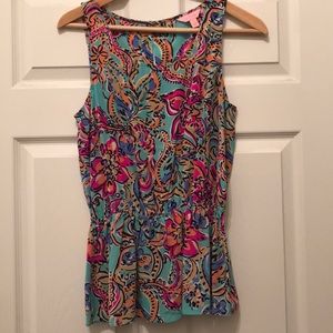 Authentic Lilly Pulitzer Blouse. 100% Silk.